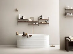 String Furniture String Pocket shelf, walnut - black