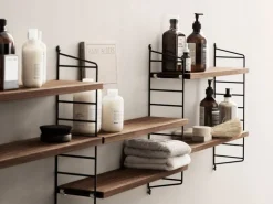 String Furniture String Pocket shelf, walnut - black