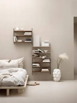 String Furniture String Pocket shelf, walnut - black