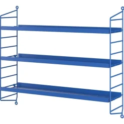 String Furniture String Pocket shelf, metal, blue