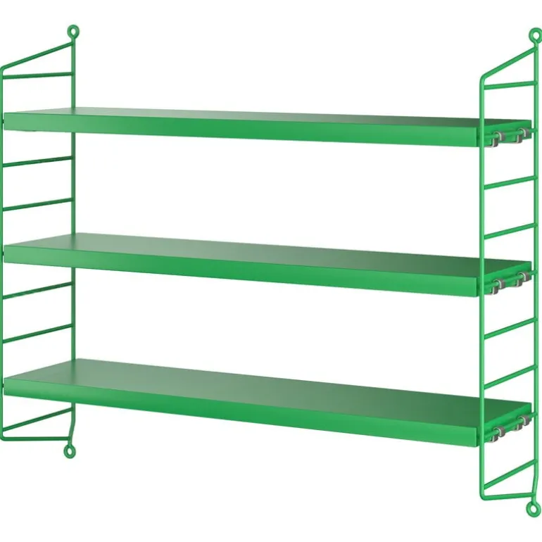 String Furniture String Pocket shelf, green