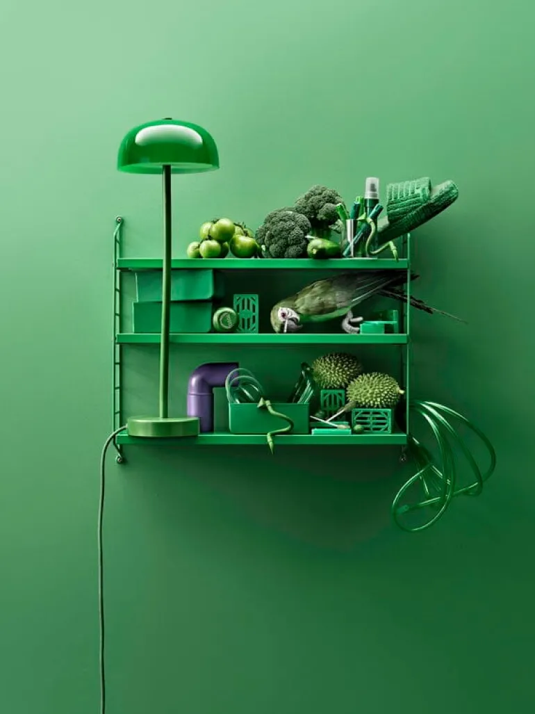 String Furniture String Pocket shelf, green