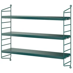 String Furniture String Pocket shelf, Tegnergrön