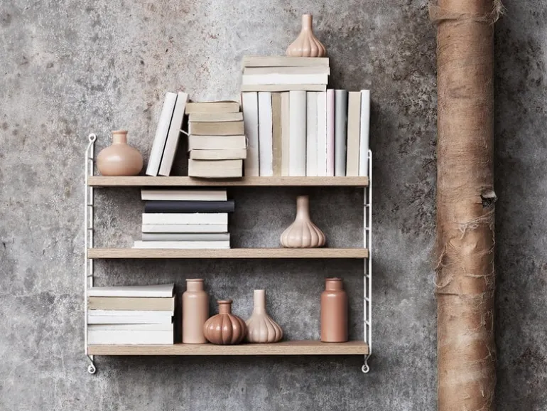 String Furniture String Pocket shelf, oak - white