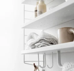 String Furniture String Pocket shelf, metal, white