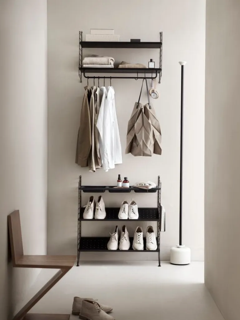 String Furniture String shoe shelf, 78 x 30 cm, black