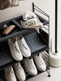 String Furniture String shoe shelf, 78 x 30 cm, black