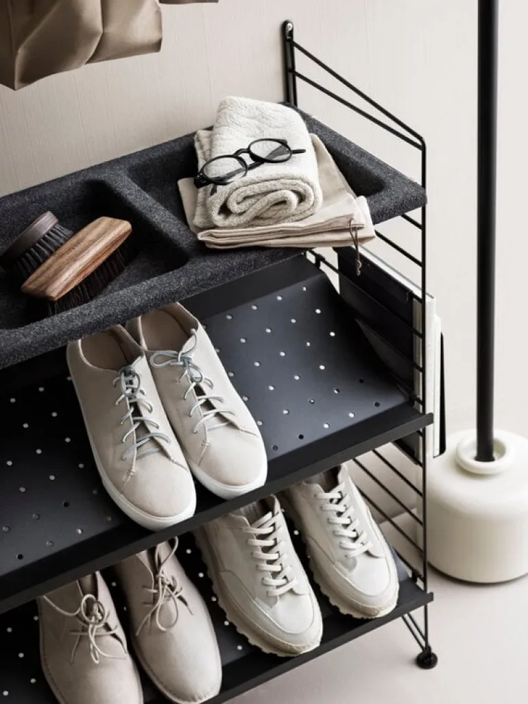 String Furniture String shoe shelf, 78 x 30 cm, black