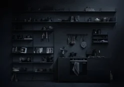 String Furniture String side panels 75 x 30 cm, 2-pack, black