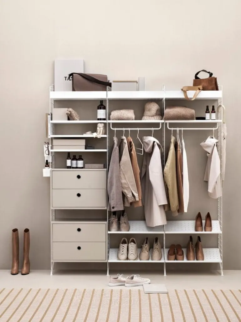 String Furniture String shoe shelf, 58 x 30 cm, white