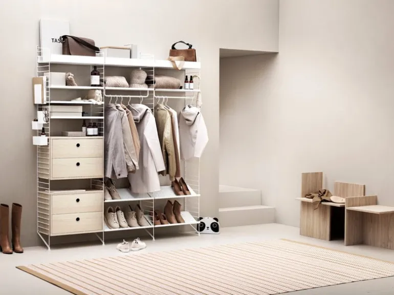 String Furniture String shoe shelf, 58 x 30 cm, white