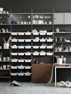 String Furniture String shelf 78 x 30 cm, 3-pack, grey