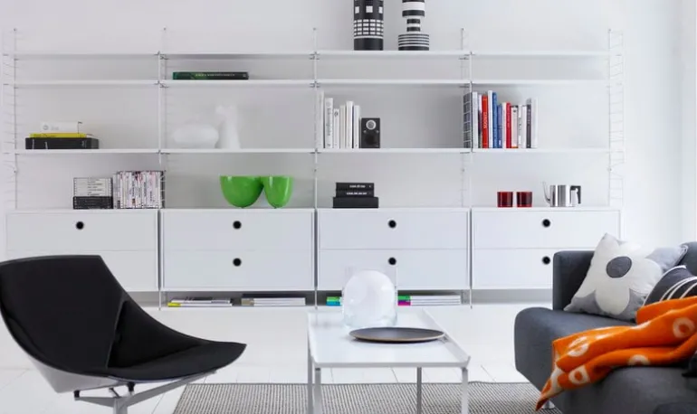 String Furniture String shelf 78 x 30 cm, 3-pack, white