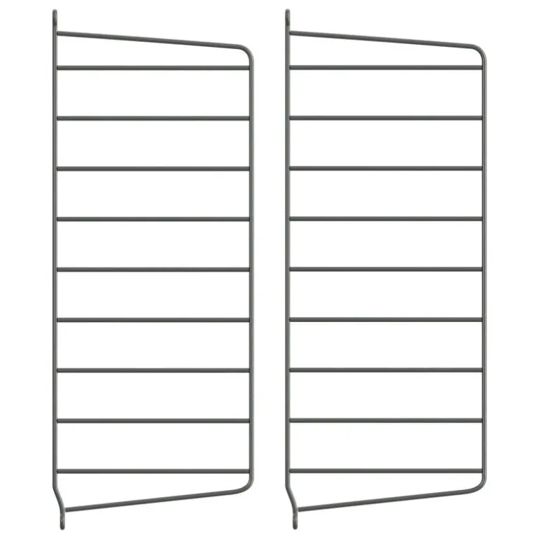 String Furniture String side panel 50 x 20 cm, 2-pack, dark grey