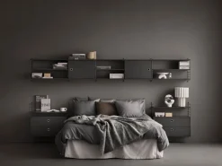 String Furniture String shelf 58 x 30 cm, 3-pack, dark grey