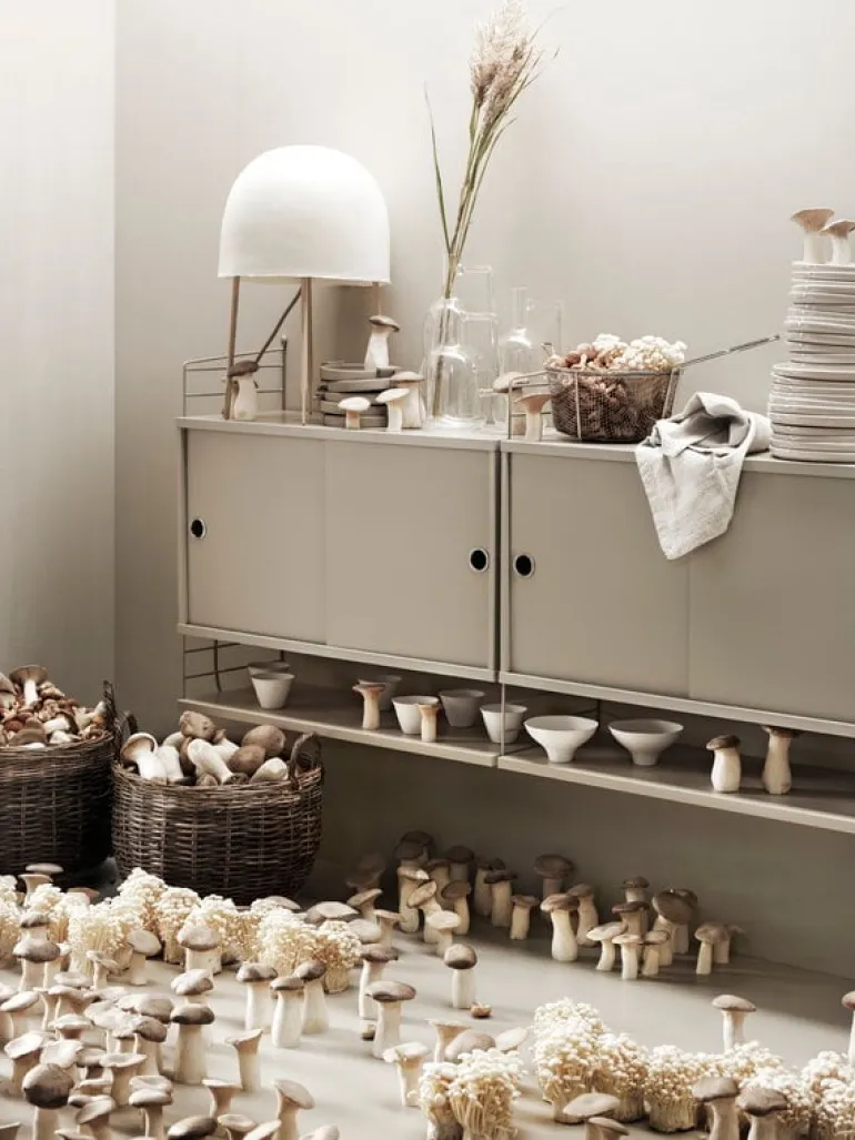 String Furniture String side panel 75 x 20 cm, 2-pack, beige