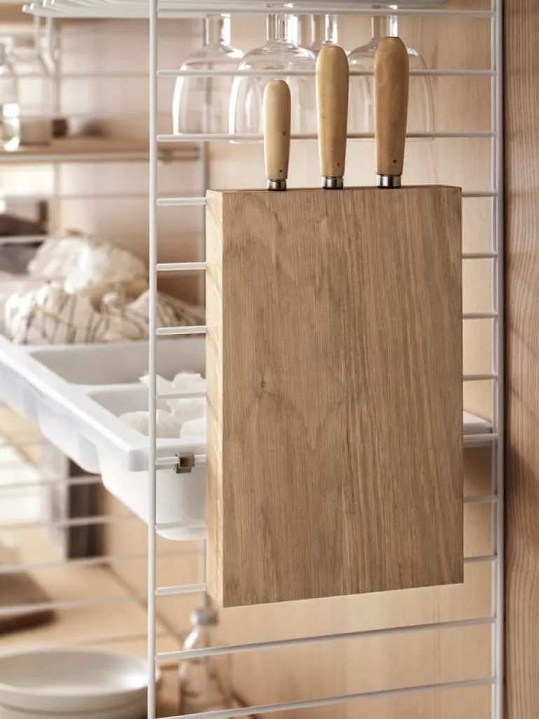 String Furniture String shelf 58 x 20 cm, 3-pack, ash