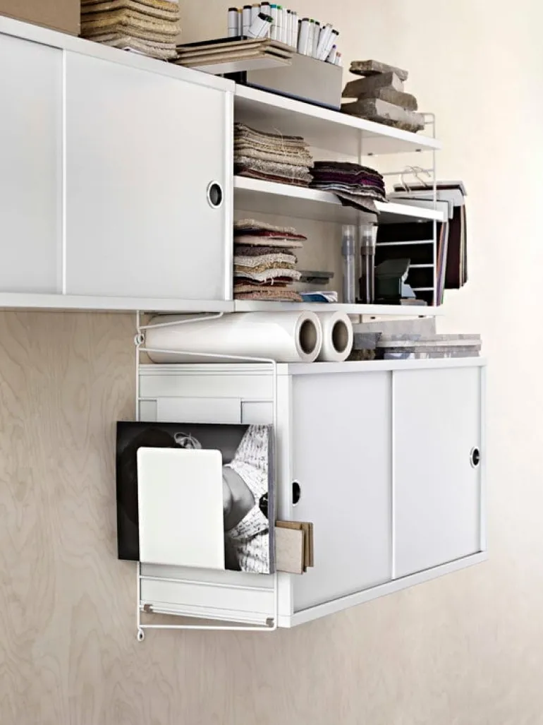 String Furniture String shelf 58 x 20 cm, 3-pack, white