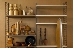 String Furniture String shelf 78 x 30 cm, 3-pack, walnut