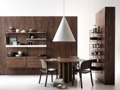 String Furniture String shelf 78 x 30 cm, 3-pack, walnut