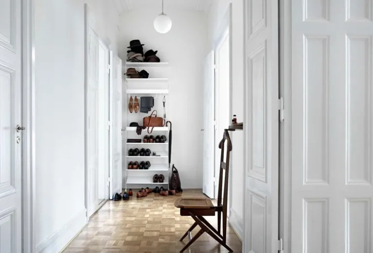 String Furniture String shoe shelf, 78 x 30 cm, white