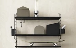 String Furniture String side panel 50 x 20 cm, 2-pack, black