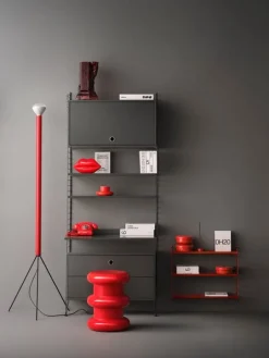 String Furniture String shelf 58 x 20 cm, 3-pack, dark grey