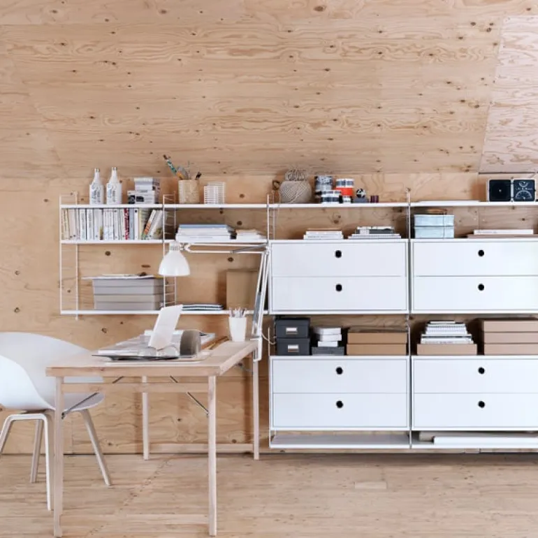 String Furniture String shelf 58 x 30 cm, 3-pack, white