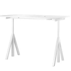 String Furniture String Works height adjustable work desk, 120 cm, white