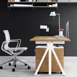 String Furniture String Works height adjustable work desk, 180 cm, oak