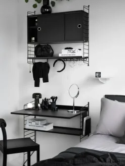 String Furniture String work desk, black stained ash