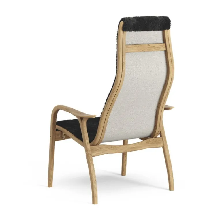 Swedese Lamino easy chair, sheepskin, black