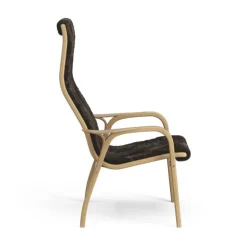 Swedese Lamino easy chair, sheepskin, espresso