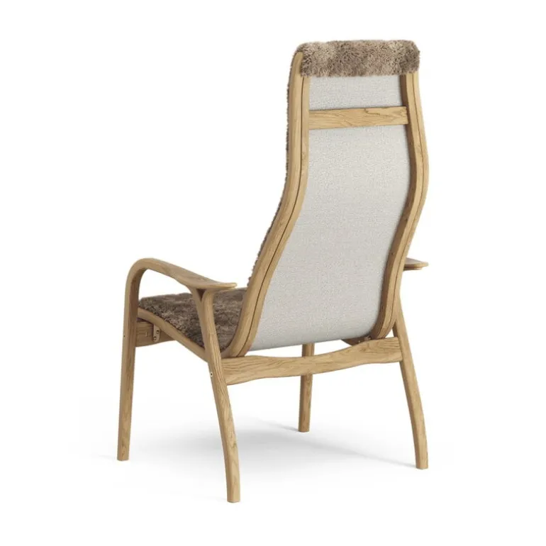 Swedese Lamino easy chair, sheepskin, Sahara