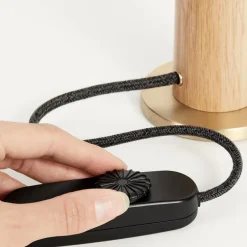 Tala Knuckle table lamp, oak