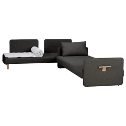 Tapio Anttila Collection ON2 Fabric sofa bed, dark grey Diamonds 007