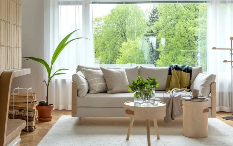 Tapio Anttila Collection ON2 Wood sofa bed, soap waxed oak - natural white Diamonds 012