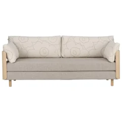 Tapio Anttila Collection ON2 Wood sofa bed, soap waxed oak - Marimekko Piirto Unikko - Diamonds 289