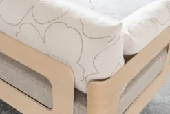 Tapio Anttila Collection ON2 Wood sofa bed, soap waxed oak - Marimekko Piirto Unikko - Diamonds 289