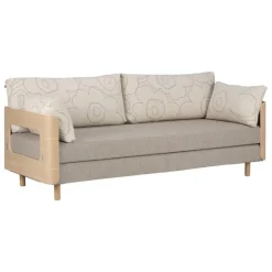 Tapio Anttila Collection ON2 Wood sofa bed, soap waxed oak - Marimekko Piirto Unikko - Diamonds 289