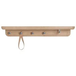 Tapio Anttila Collection Renki coat rack, oak -  recycled leather
