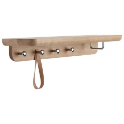 Tapio Anttila Collection Renki coat rack, oak -  recycled leather
