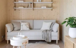 Tapio Anttila Collection ON2 Wood sofa bed, soap waxed oak - beige Hopper 51