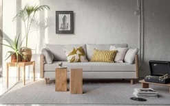 Tapio Anttila Collection ON2 Wood sofa bed, soap waxed oak - beige Hopper 51