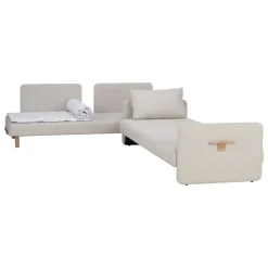 Tapio Anttila Collection ON2 Fabric sofa bed, natural white Diamonds 012