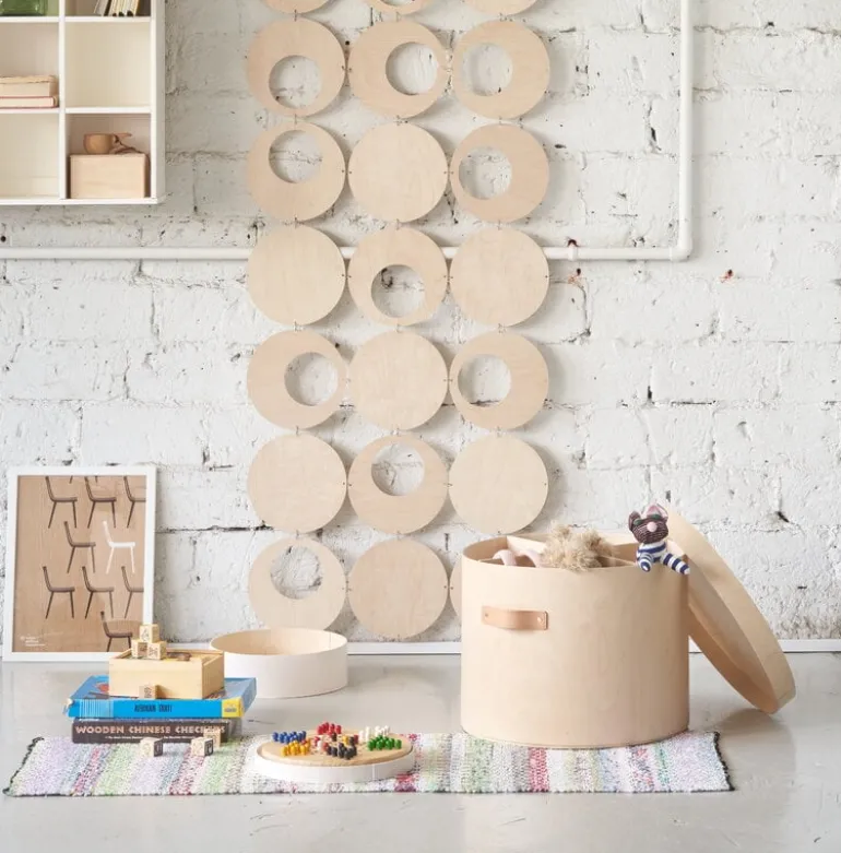 Tapio Anttila Collection Palapala room divider disc, 10 pcs, lacquered birch