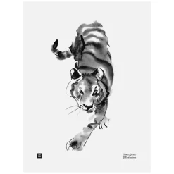 Teemu Järvi Illustrations Sneaking tiger poster, 30 x 40 cm