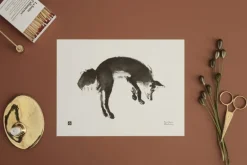 Teemu Järvi Illustrations Leaping fox poster, 40 x 30 cm