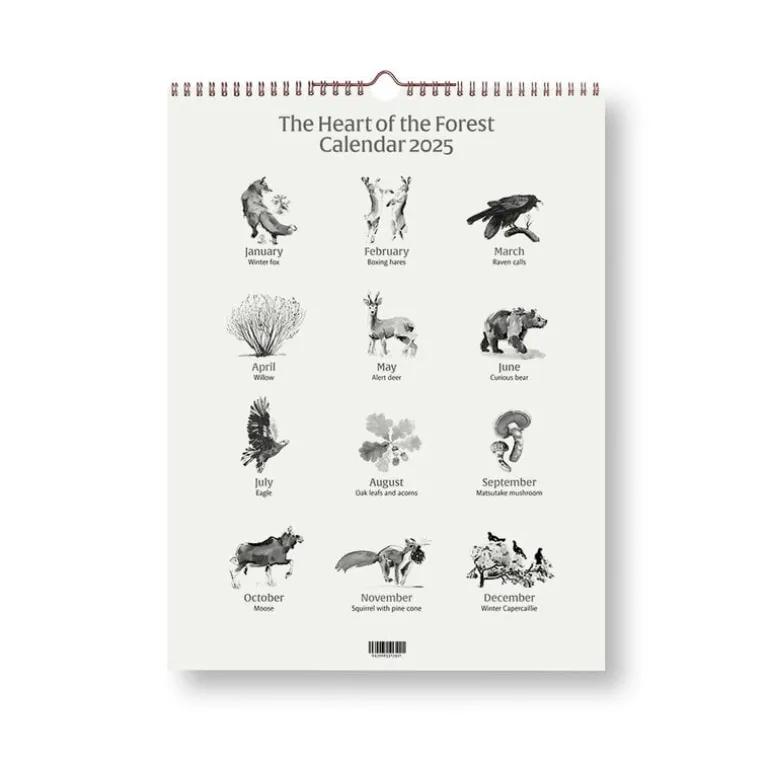 Teemu Järvi Illustrations The Heart of the Forest wall calendar 2025