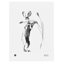 Teemu Järvi Illustrations Hare in the harvest time poster, 30 x 40 cm